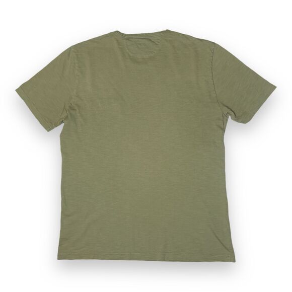 Faherty Sunwashed Organic Cotton Pocket Tee Men's L Sage Green T-Shirt Peru Soft - Picture 4 of 9